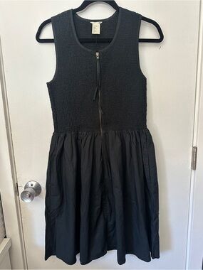 Levi's Black Sleeveless Zip-Front Midi Dress